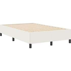 vidaXL Bed Frame Cream 120x190 cm Corduroy Fabric