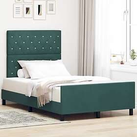 vidaXL Bed Frame Dark Green 120x200 cm Velvet