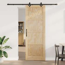 vidaXL Sliding Door with Hardware Set "ORKDAL" Solid Wood Pine