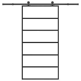 vidaXL Sliding Door with Hardware Set 102x205 cm ESG Glass&Aluminium