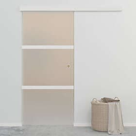 vidaXL Sliding Door ESG Glass and Aluminium 90x212 cm Silver