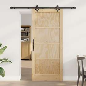 vidaXL Sliding Door with Hardware Set 86x198.5 cm Solid Wood Pine