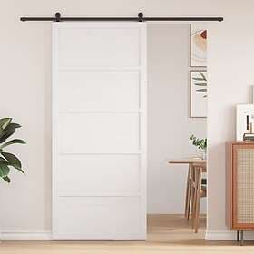 vidaXL Barn Door White 90x208 cm Solid Wood Pine