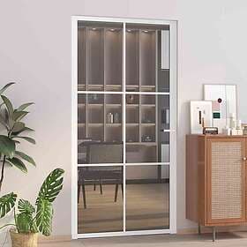 vidaXL Interior Door 102,5x201.5 cm White ESG Glass and Aluminium