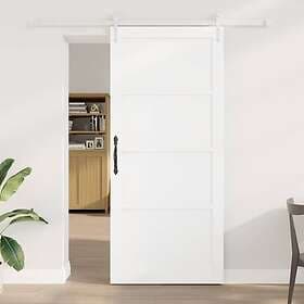 vidaXL Sliding Door with Hardware Set White 93x211 cm Solid Wood Pine