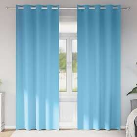vidaXL Curtains with Curtains 2 pcs Light blue 260 x 140 cm Polyester