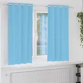 vidaXL Curtains with Curtains 2 pcs Light blue 175 x 140 cm Polyester