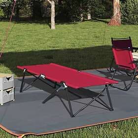 vidaXL Folding Sun Bed with Carry Bag Red 600D Oxford Fabric