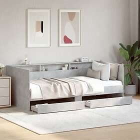 vidaXL Daybed with Drawers Concrete Gray 100x200 cm