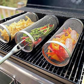 Rolling Grill Basket Medium