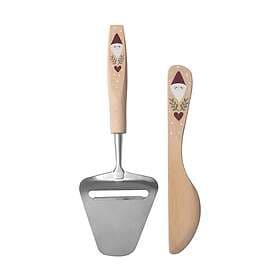 Pluto Design Santa Butter Knife and Cheese Slicer 2 Pieces