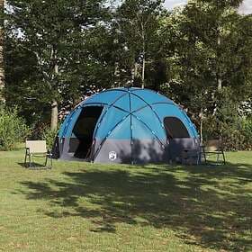 vidaXL Camping Tent with Roof with Air Vent Blue Polyester