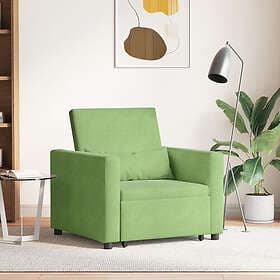 vidaXL 3-in-1 Single Sofa Bed Convertible Light Green Velvet