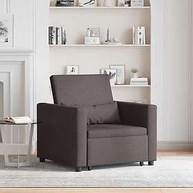 vidaXL 3-in-1 Single Sofa Bed Convertible Dark Brown Fabric