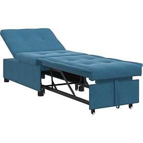 vidaXL Sofa Bed 3-in-1 Pull-Out Design Blue Velvet