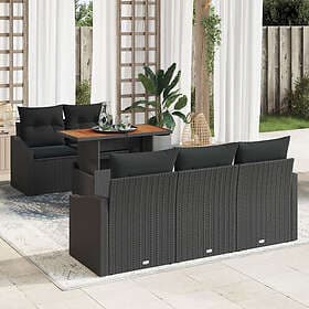 vidaXL Garden Furniture Set with Cushion Black, Brown 100 x 55 x 73 cm
