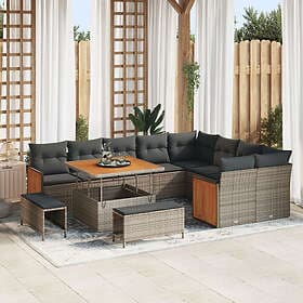 vidaXL Garden sofa with cushion 12 pcs Grey 100 x 100 x 71 cm