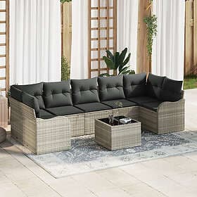 vidaXL Sofa 8 pcs Ljusgrå, Mörkgrå 55 x 55 x 37 cm