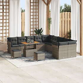 vidaXL Sofa with cushion 13 pcs Grey 90 x 55 x 71 cm