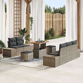 vidaXL Sofa set 8 pcs Light Grey, Dark Grey 90 x 55 x 71 cm