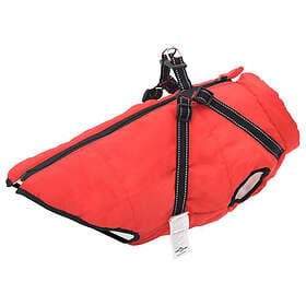 vidaXL Dog Coat with Harness Waterproof Reflective Red (L44)