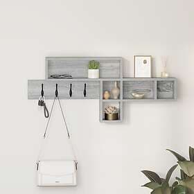vidaXL Wall Mounted Clothes Hanger Gray Sonoma 100 x 12 x 43.5 cm