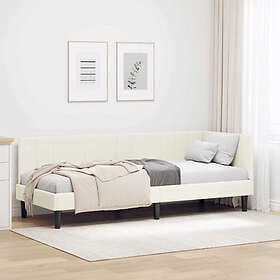 vidaXL Bed Frame with headboard Cream 80x200 cm Velvet