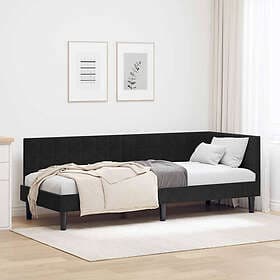 vidaXL Bed Frame with headboard black 80x200 cm velvet