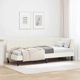 vidaXL Bed Frame with headboard Cream 80x200 cm Velvet