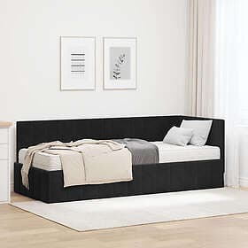 vidaXL Bed Frame with mattress Black 80x200 cm Velvet