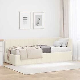 vidaXL Bed Frame with mattress cream 80x200 cm velvet