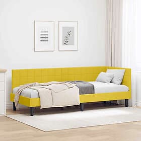 vidaXL Bed Frame with Headboard Yellow 80x200 cm Velvet