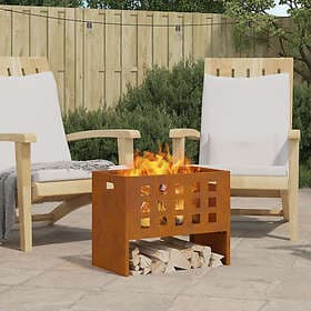vidaXL Fire Pit 50 x 30 x 40 cm Brown Corten Steel