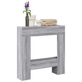 vidaXL Fireplace 81x18x82 cm Grey Wood