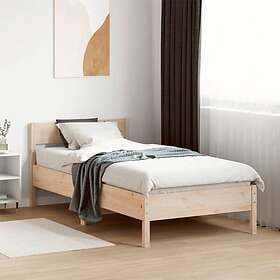 vidaXL Bed Frame 75x190 cm solid pine