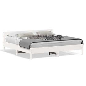 vidaXL Bed Frame White 200x200 cm solid pine