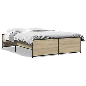 vidaXL Bed Frame 140x190 cm engineered wood and metal