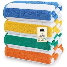Utopia Towels Cabana Stripe Beach Towel 76x152 cm Blue, Yellow, Green, Orange