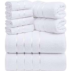 Utopia Towels 8-piece Luxury Towel Set (White)
