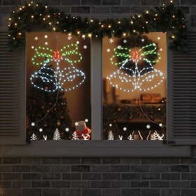 vidaXL Christmas Bell with 144 LEDs Multicolour 56x46cm