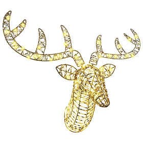 vidaXL Reindeer Pull Sleigh Warm white 60cm