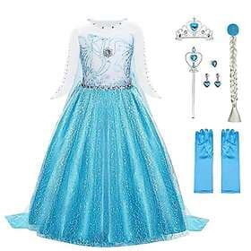 URAQT C-L100QL210121-FBA Princess Costume Dress with Princess Crown Wand Accesso