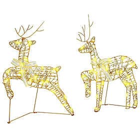 vidaXL LED Reindeers with 40 LEDs 2pcs