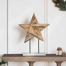 vidaXL Christmas Star 45x5x60cm Solid Teak Wood