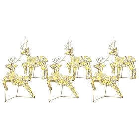 vidaXL LED Reindeers 6pcs