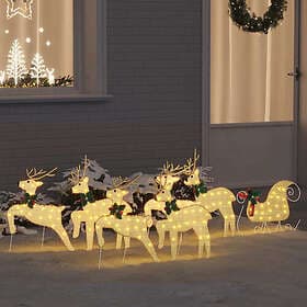 vidaXL LED Reindeers 7pcs