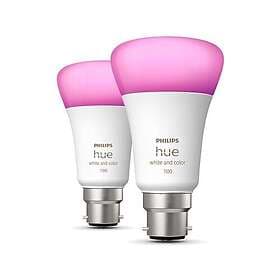 Philips Hue A60 B22 9W LED Bulb White and Colour 2-pack 