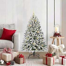 vidaXL Artificial Tree Green and White 120cm