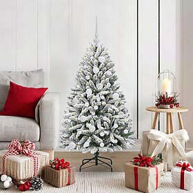 vidaXL Artificial Tree Green and White 120cm