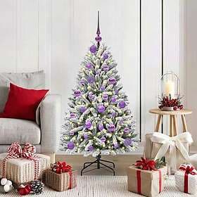 vidaXL Artificial Tree Green and White 120cm